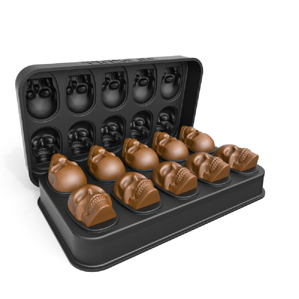 Skull Head Ice Checker Chocolate Mold