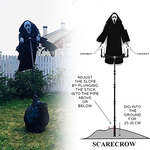 Halloween Decoration Tricky Props Skull Screaming Scarecrow Home Decor Garden Bird Repeller Decor