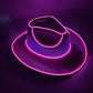 Halloween Carnival Party LED Wireless Fluorescent Colorful Cowboy Flashing Hat