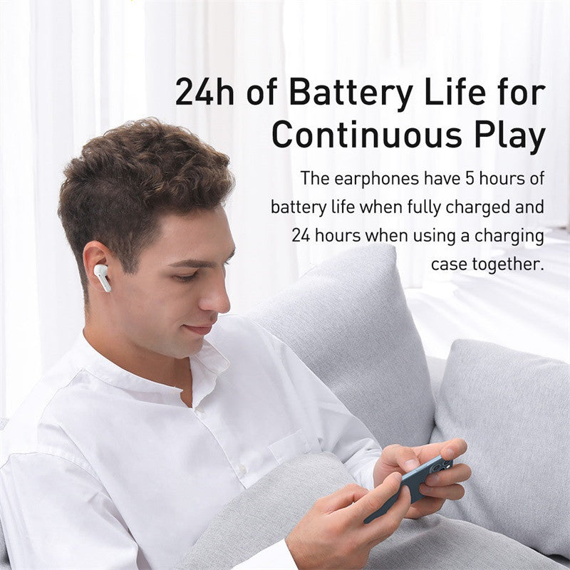 Dual Monaural Switching Noise-cancelling Earphones Waterproof Sound-activated Music Earphones